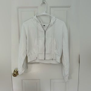 White cropped hoodie